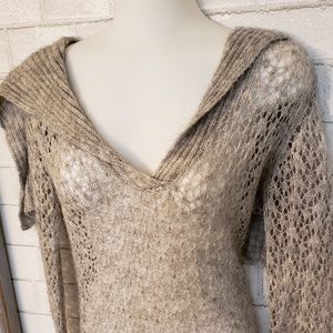 Daytrip grey crocheted sweater medium